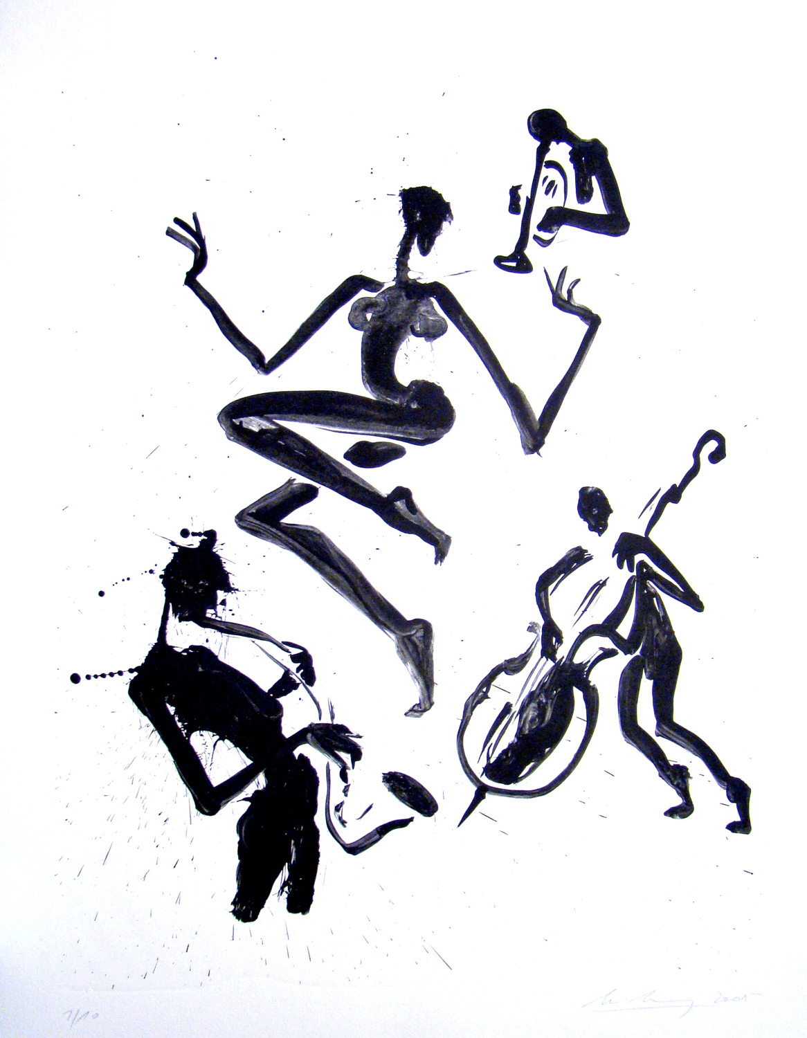Jazzbar, 2005, Lithografie, 76 x 54 cm