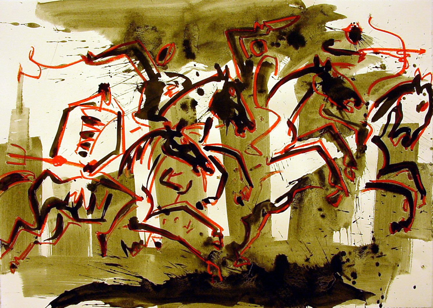 Krieg, 2001, 76 x 108 cm
