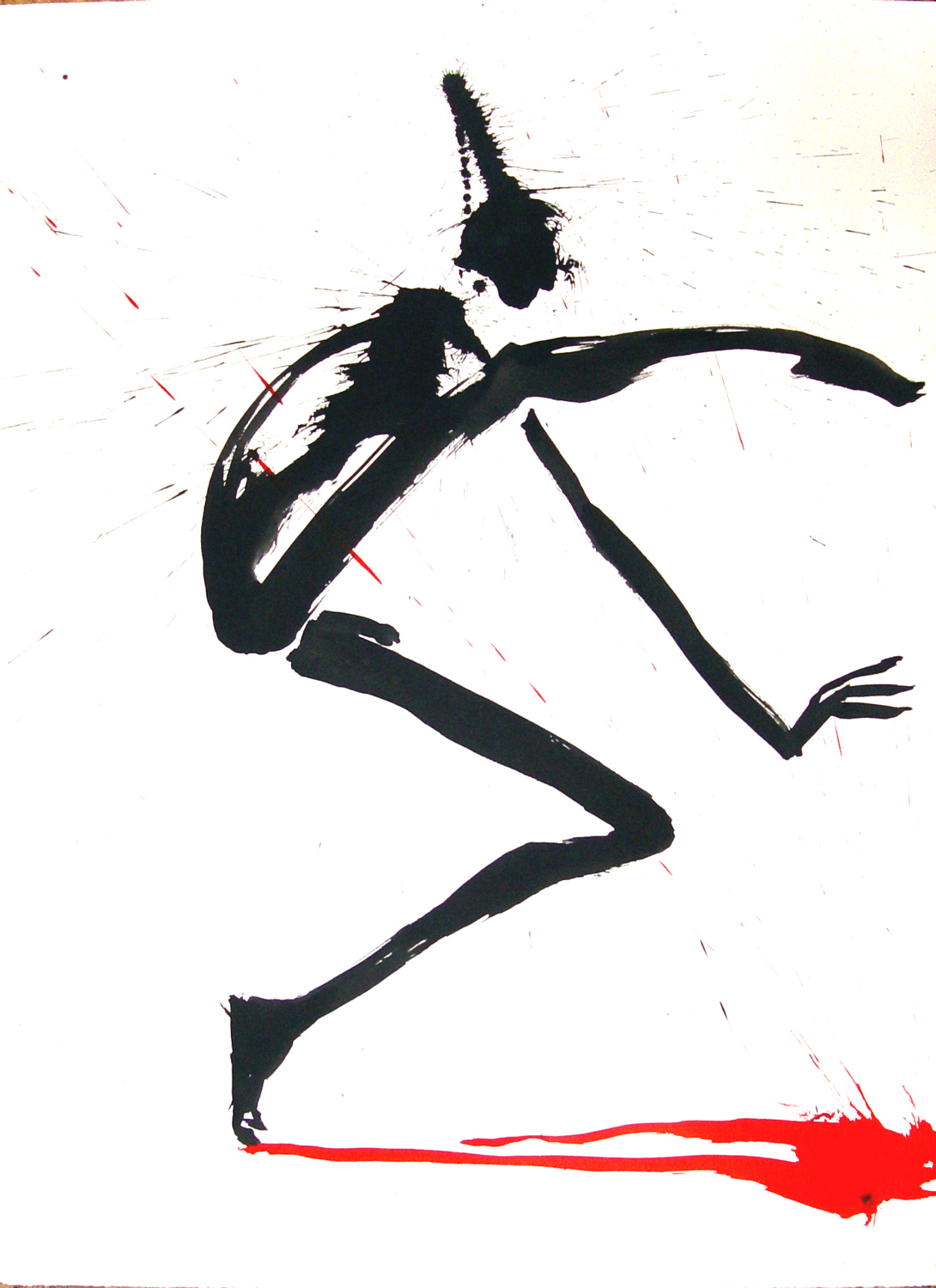 Zeichnung, 2004, Tusche, Bütten, 76 x 54 cm