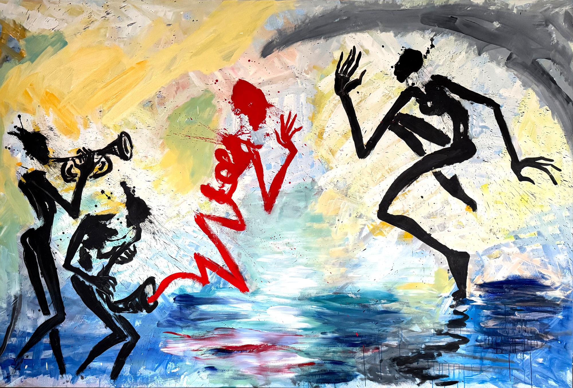 take five, 2025, Acryl/LW, 200 x 300 cm take-five,-2025,-Acryl-LW,-200-x-300-cm